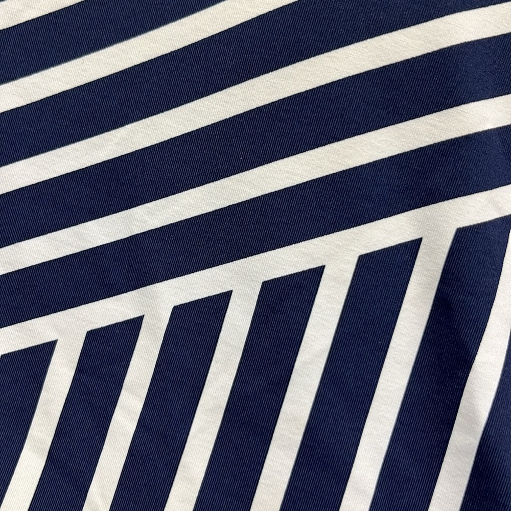 LAND'S END Navy/WHT Stripe High Neck Modest/Full Coverage Tankini Swim Top 16DD - Picture 12 of 15